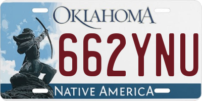 OK license plate 662YNU