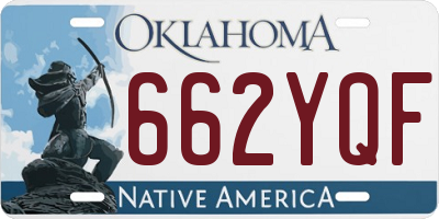 OK license plate 662YQF