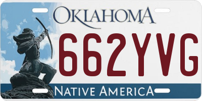 OK license plate 662YVG