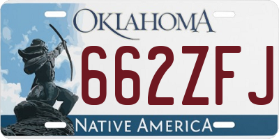 OK license plate 662ZFJ