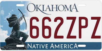 OK license plate 662ZPZ