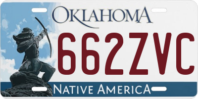 OK license plate 662ZVC