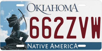 OK license plate 662ZVW