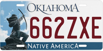 OK license plate 662ZXE