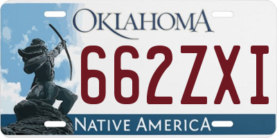 OK license plate 662ZXI