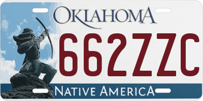 OK license plate 662ZZC