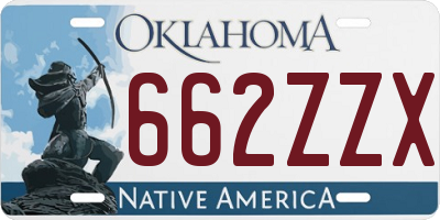 OK license plate 662ZZX