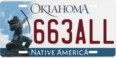 OK license plate 663ALL