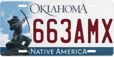 OK license plate 663AMX