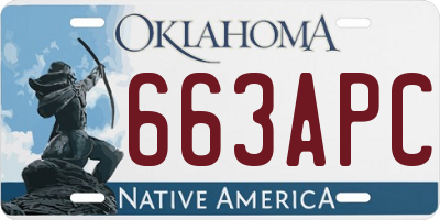 OK license plate 663APC