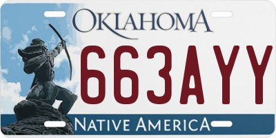 OK license plate 663AYY