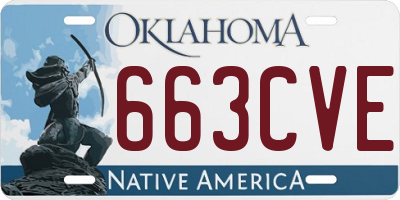 OK license plate 663CVE