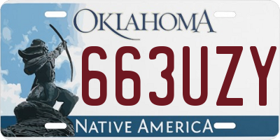 OK license plate 663UZY