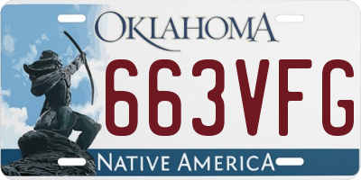 OK license plate 663VFG
