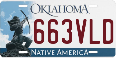 OK license plate 663VLD