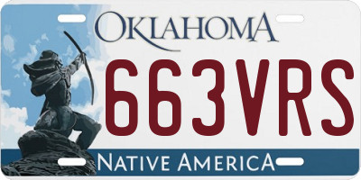 OK license plate 663VRS