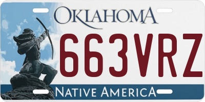OK license plate 663VRZ