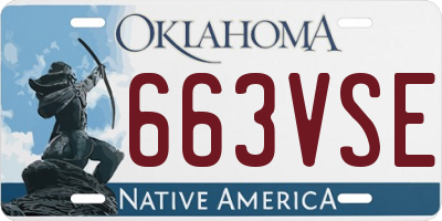 OK license plate 663VSE