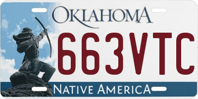 OK license plate 663VTC