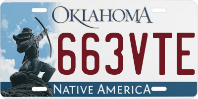 OK license plate 663VTE