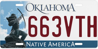 OK license plate 663VTH