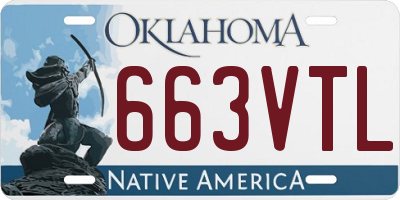 OK license plate 663VTL