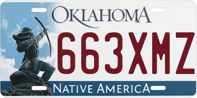 OK license plate 663XMZ