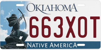 OK license plate 663XOT