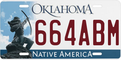 OK license plate 664ABM