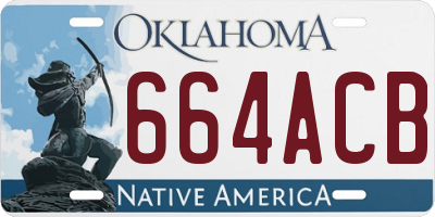 OK license plate 664ACB