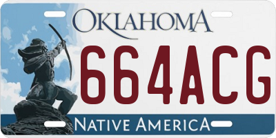 OK license plate 664ACG