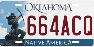 OK license plate 664ACQ
