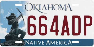 OK license plate 664ADP