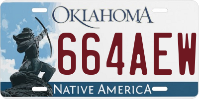 OK license plate 664AEW
