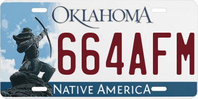 OK license plate 664AFM