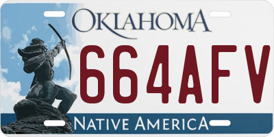 OK license plate 664AFV
