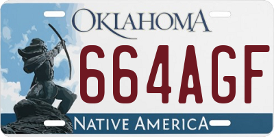 OK license plate 664AGF
