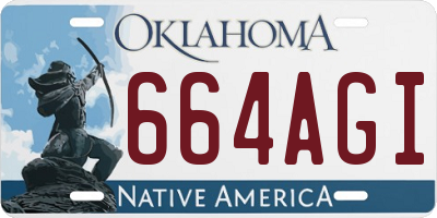 OK license plate 664AGI