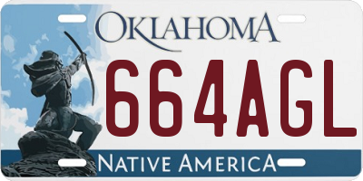 OK license plate 664AGL