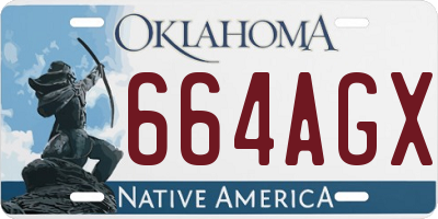 OK license plate 664AGX