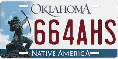 OK license plate 664AHS