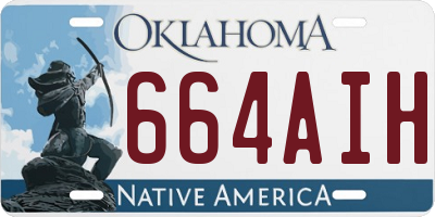OK license plate 664AIH