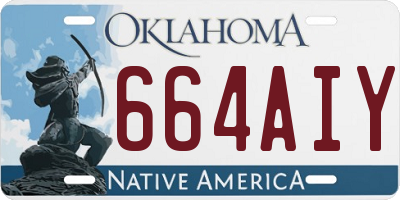 OK license plate 664AIY