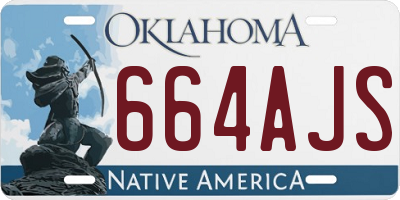 OK license plate 664AJS