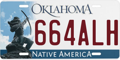 OK license plate 664ALH
