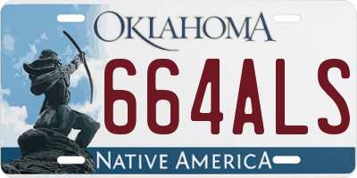 OK license plate 664ALS
