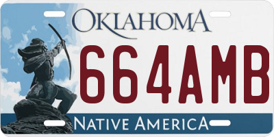 OK license plate 664AMB