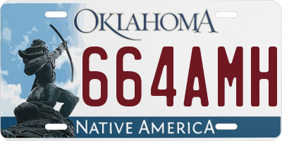 OK license plate 664AMH