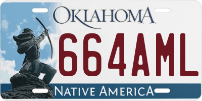 OK license plate 664AML