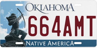 OK license plate 664AMT